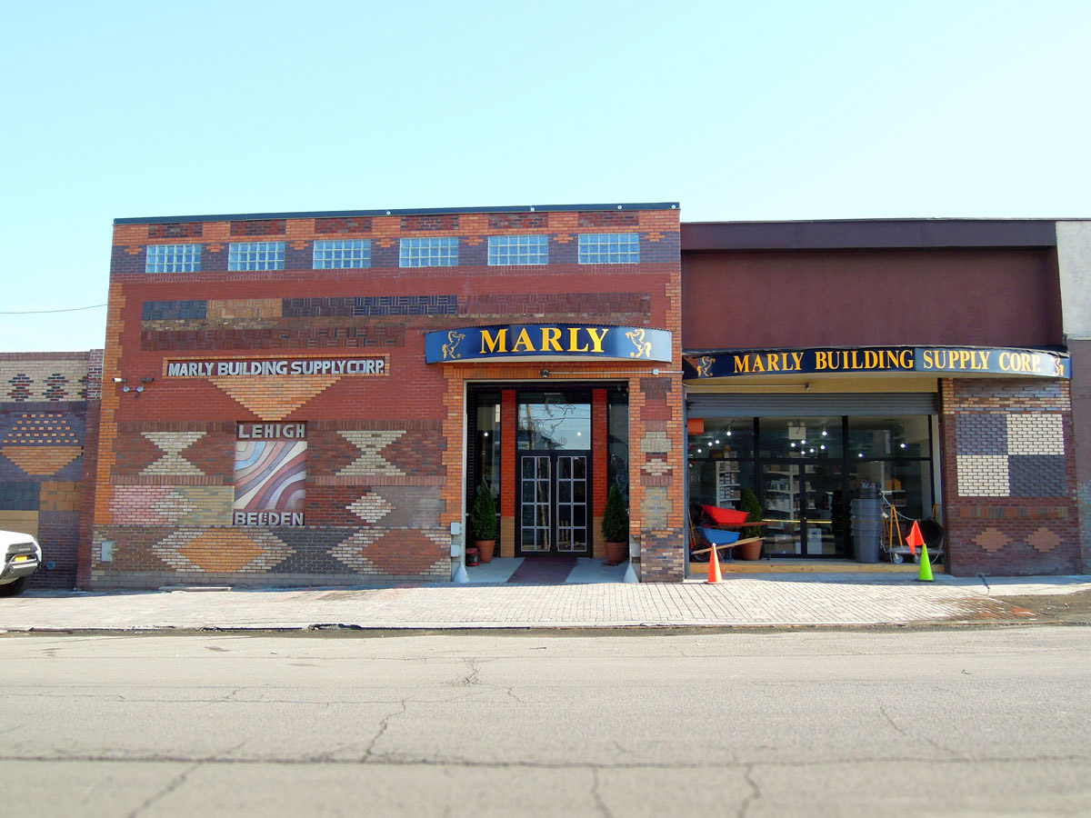 The Meeker Avenue frontage from the street