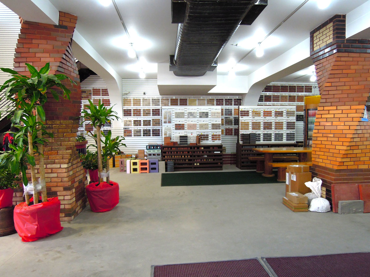 Interior of the showroom looking toward the counter