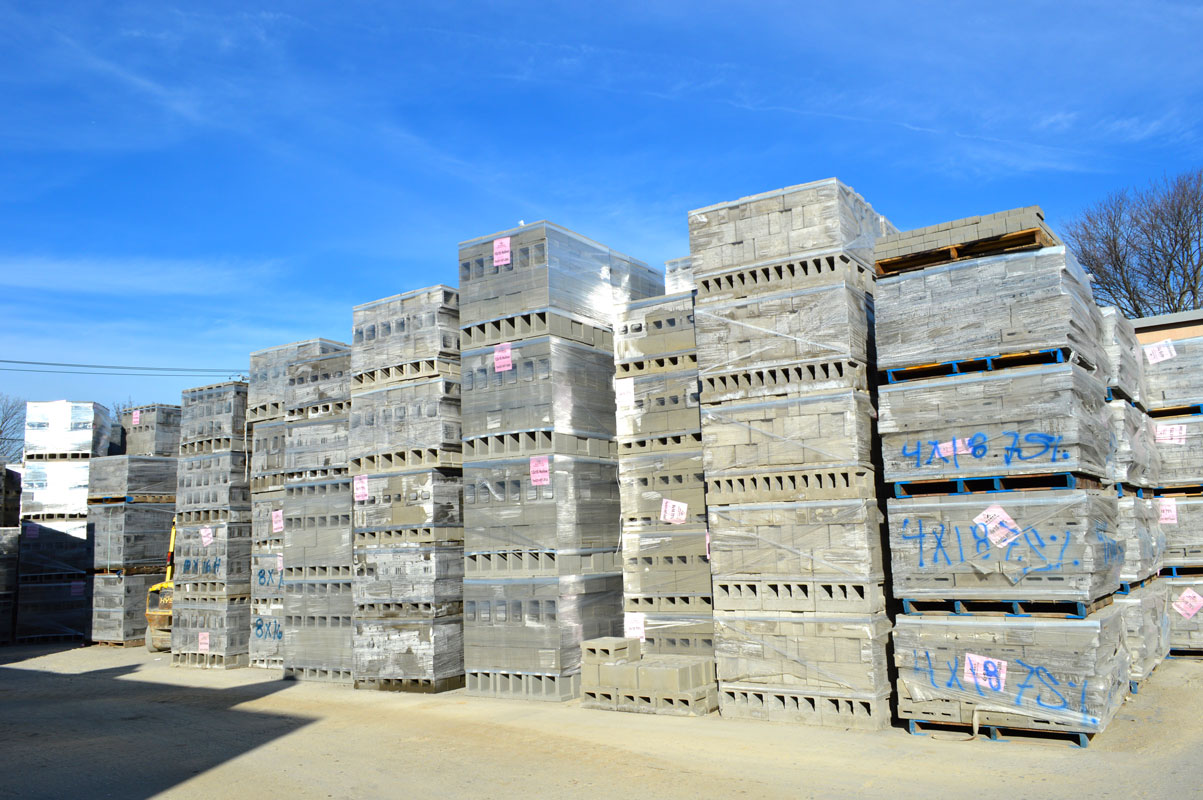 Block cubes stacked against the sky