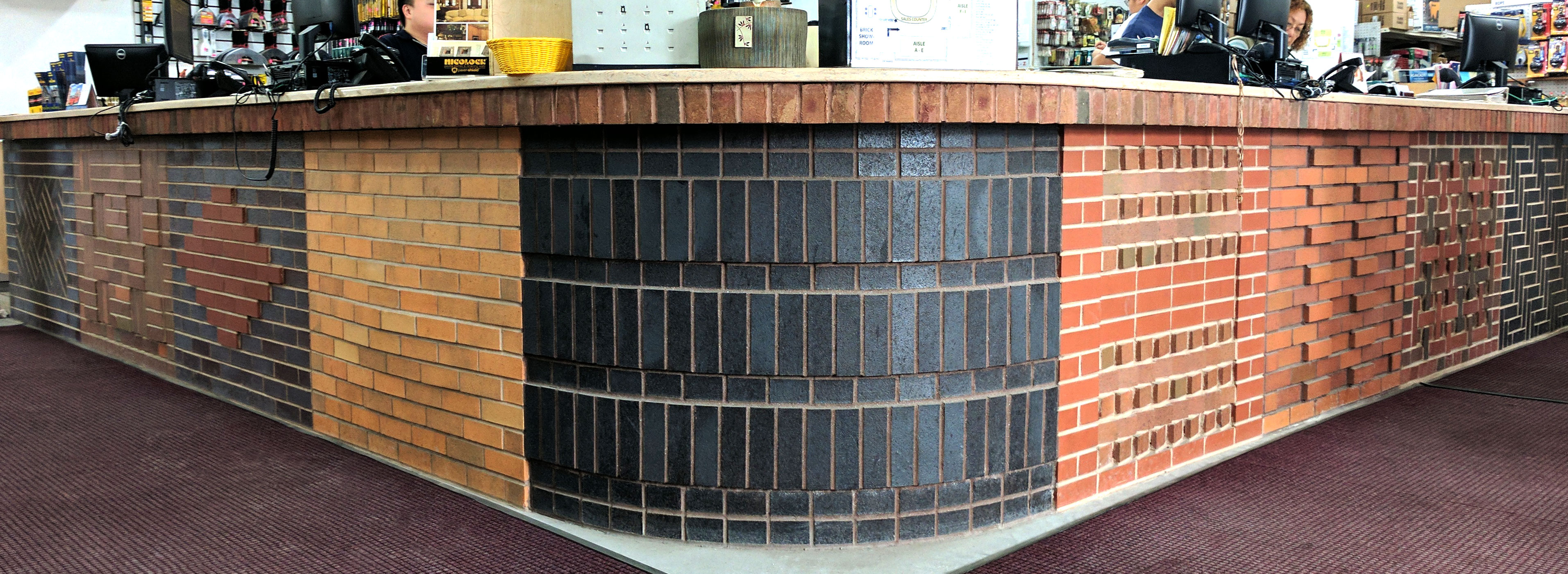 Detail of the counter brickwork